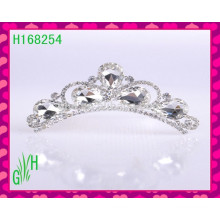 White Crystal Wholesale Pageant Couronnes et Tiaras Accessoires pour cheveux